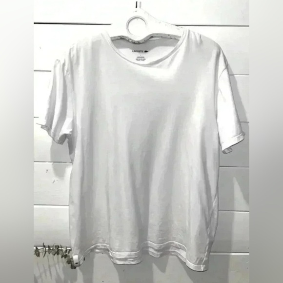 LACOSTE men’s White t-shirt underwear size L - Picture 1 of 7
